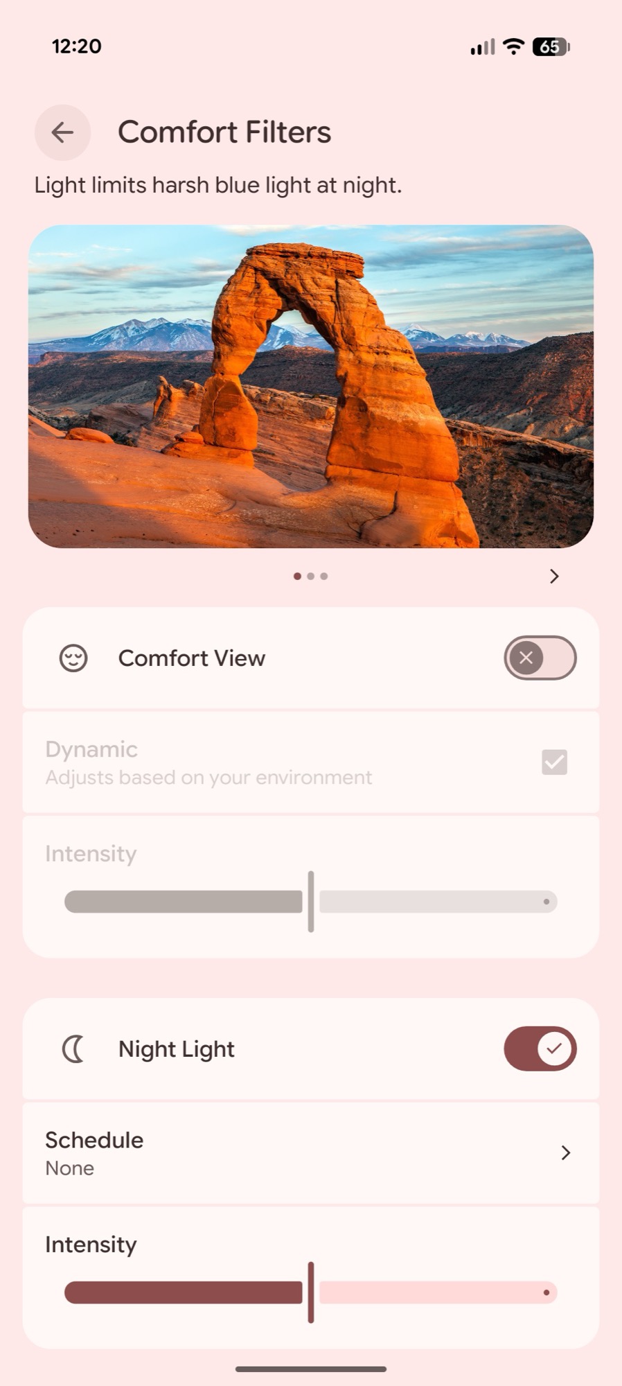 screenshot android 16 qpr3 display comfort filters 3