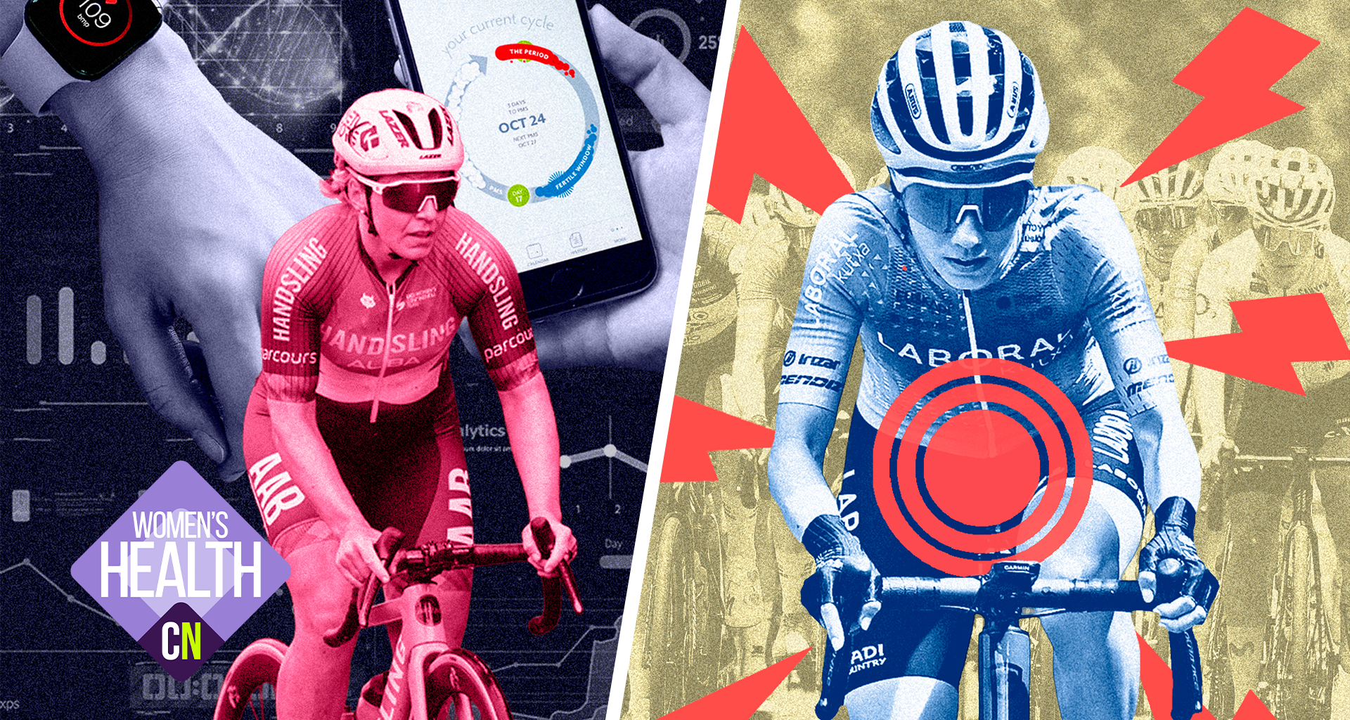 Illustrations depicting women's health issues