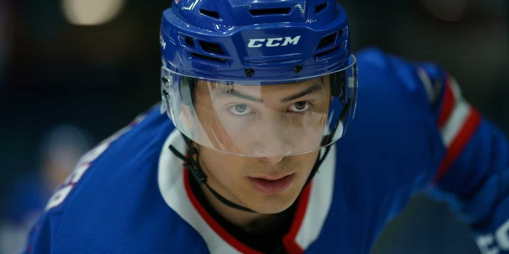 Shane on the ice in Heated Rivalry