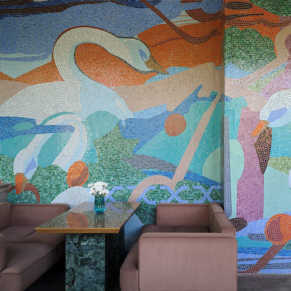 Soviet-era architecture informs Kazakhstan cafe by AT Interiors