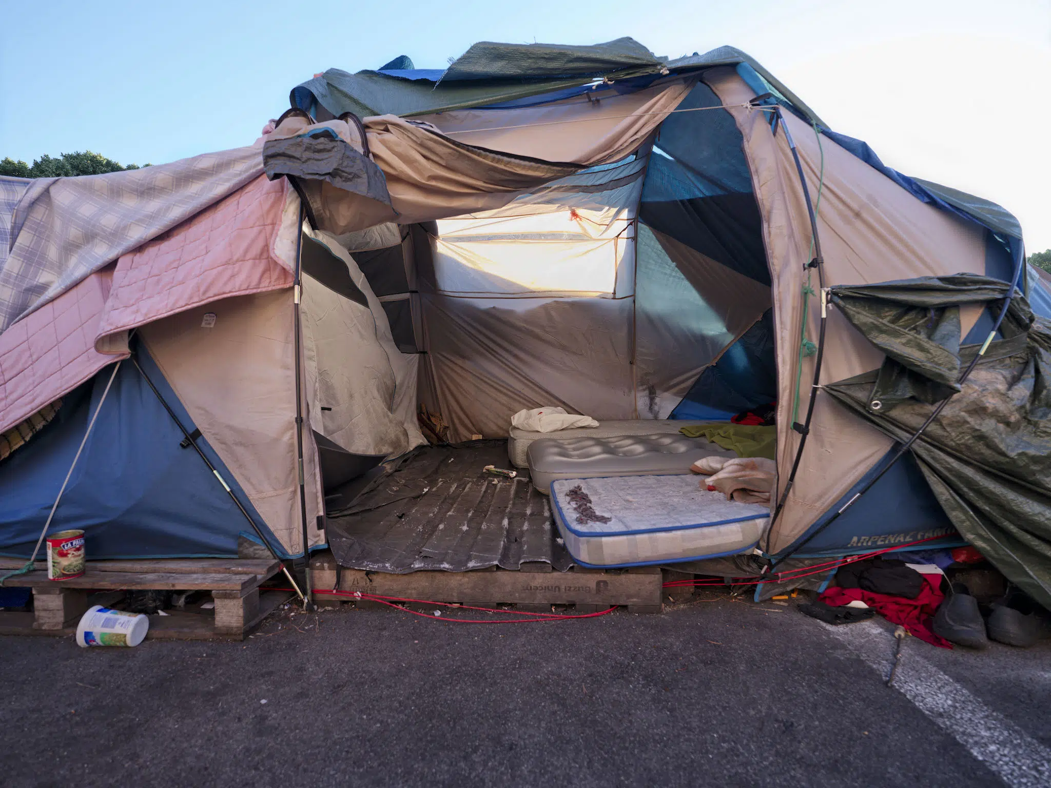 Migrant tents in Rome, as part of Steven Seidenberg’s “Baobab” series