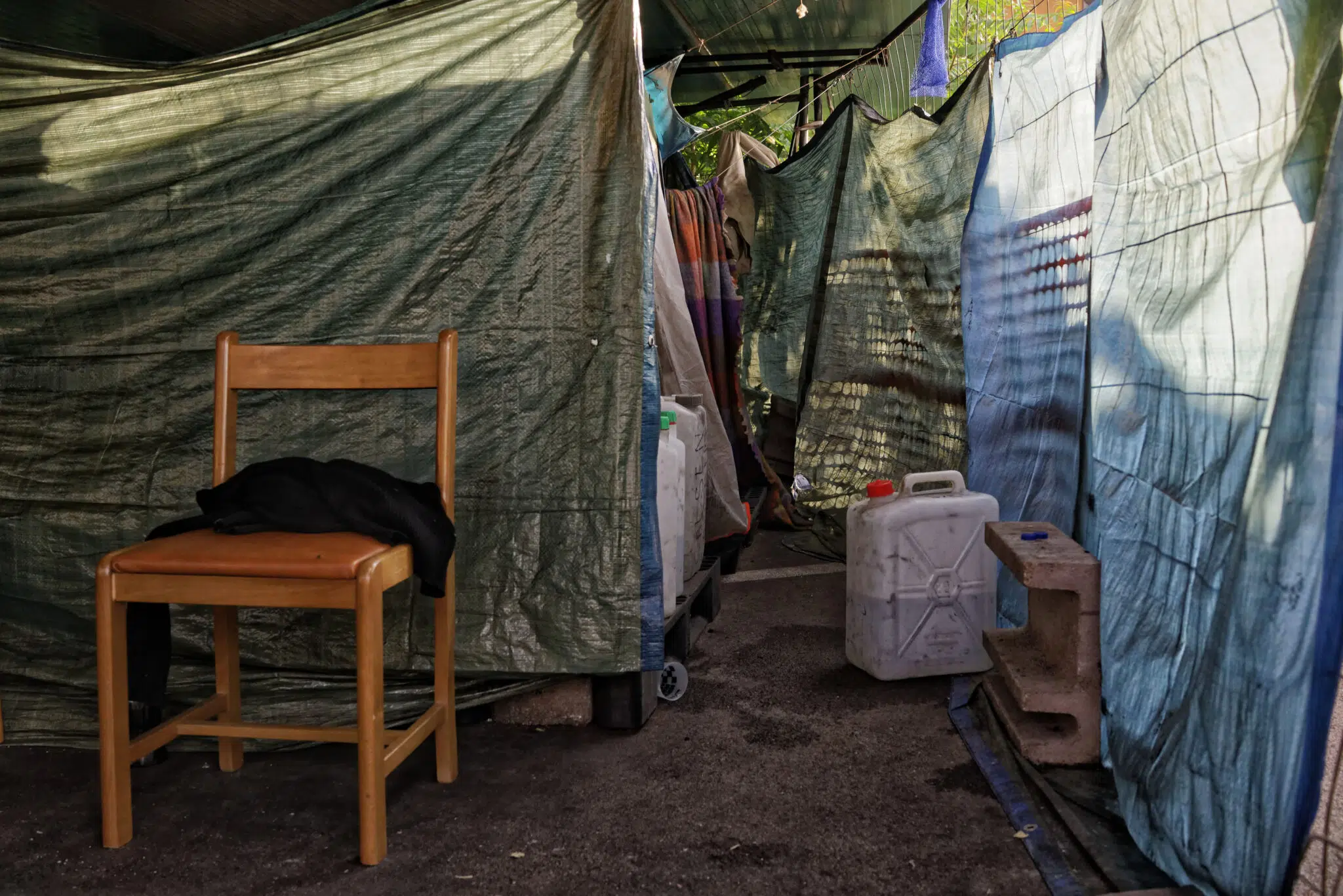 Migrant tents in Rome, as part of Steven Seidenberg’s “Baobab” series