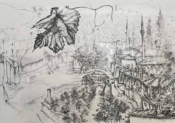 Tatar drawing of Bakhchysarai
