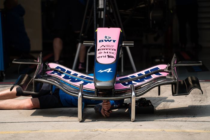 The Alpine Team front wing