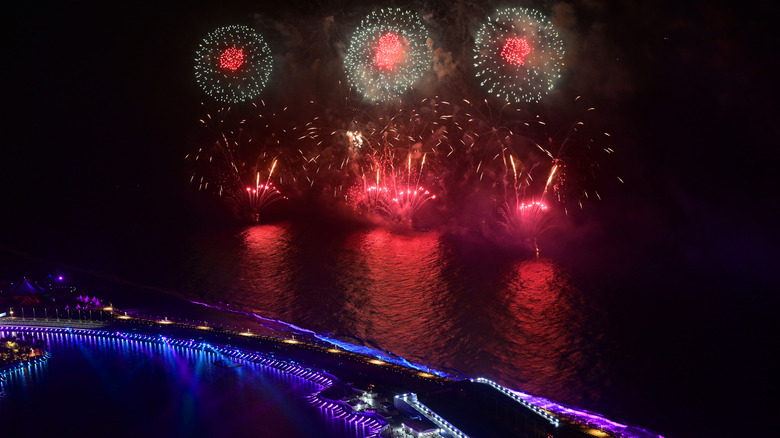 Fireworks over the F1 circuit in Saudi Arabia