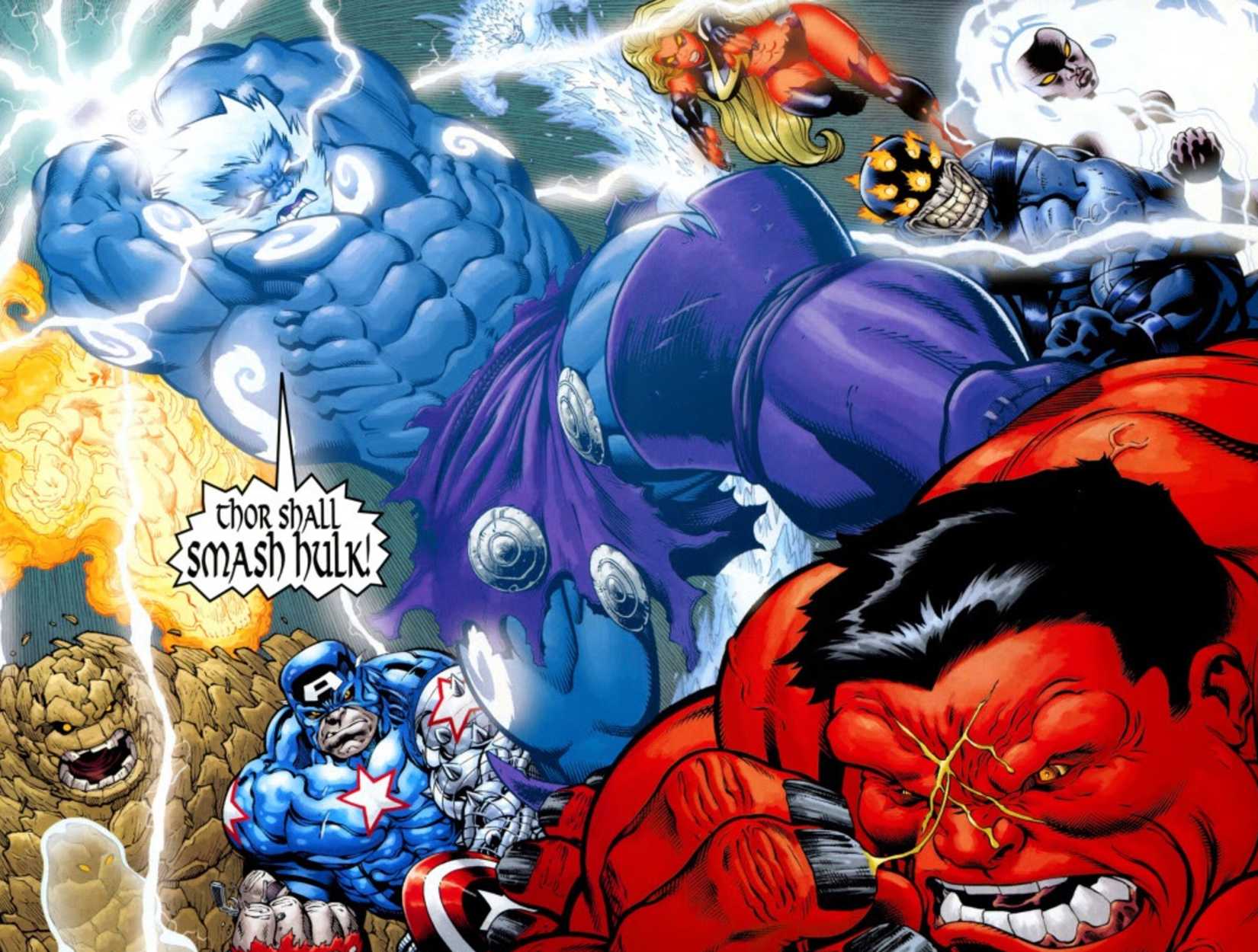 the avengers and x-men hulk forms