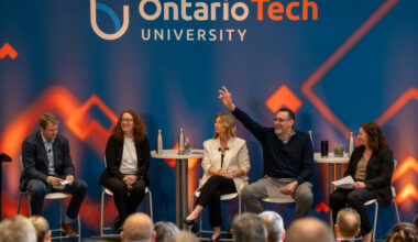 Participants in the Learning with AI - Opportunities and Ethical Challenges in Education panel at Ontario Tech University