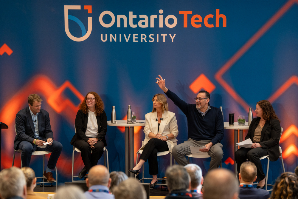 Participants in the Learning with AI - Opportunities and Ethical Challenges in Education panel at Ontario Tech University
