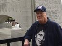 Bill Vigars is pictured at Terry Fox's memorial in Thunder Bay.