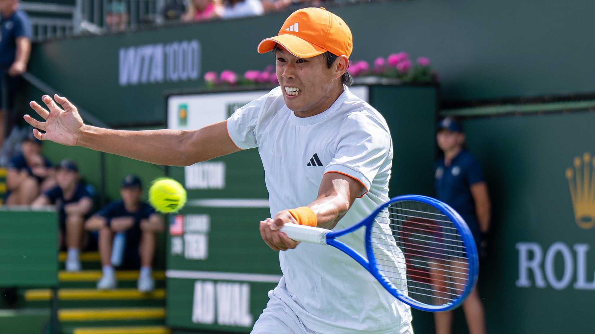 Learner Tien defeats Adam Walton on Friday in Indian Wells.