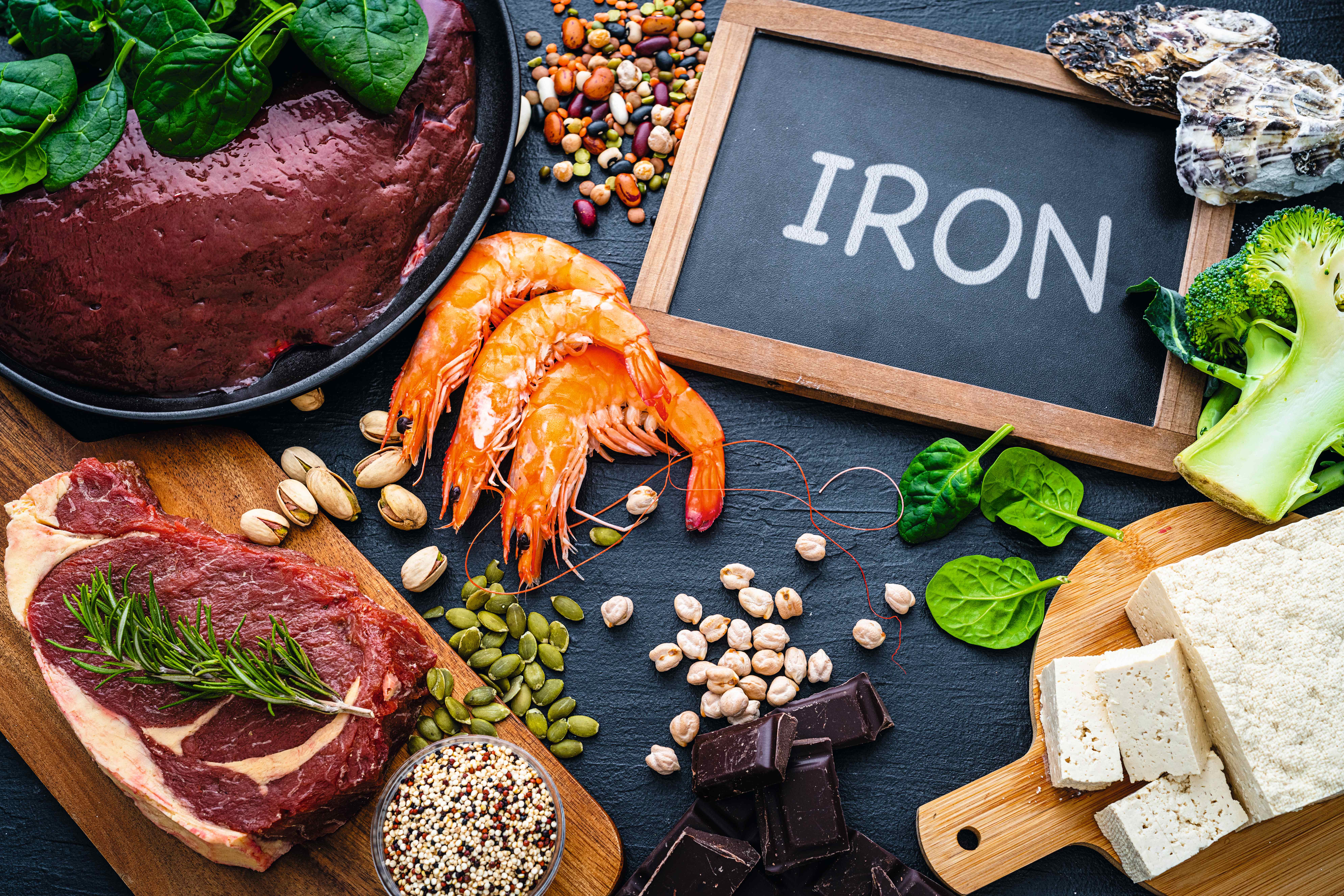 An iron-rich platter of food