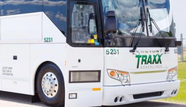 A TRAXX Coachlines bus.