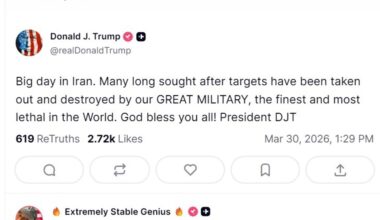 Trump touts destruction in Iran, Ackman looks forward to a whopping victory dividend