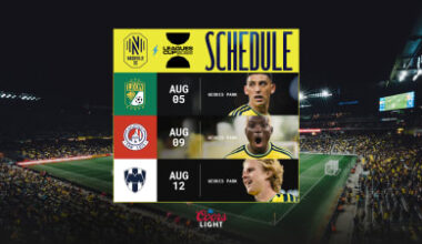 Nashville Soccer Club Returns to Leagues Cup with Three August Matches at GEODIS Park 