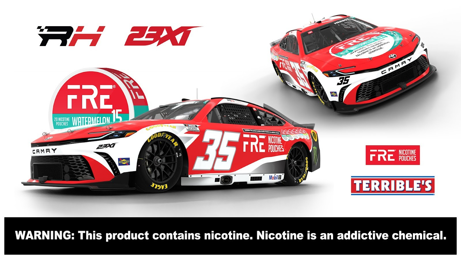 FRE Nicotine Pouches Named Official Partner of Riley Herbst, 23XI Racing's No. 35 Team
