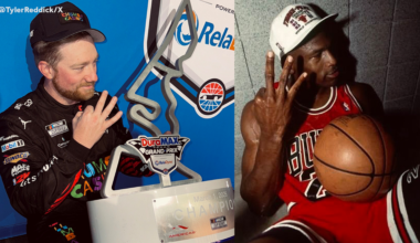 Michael Jordan Celebrates on Video as Reddick Makes History, NASCAR Star Recreates MJ 3-Peat Photo