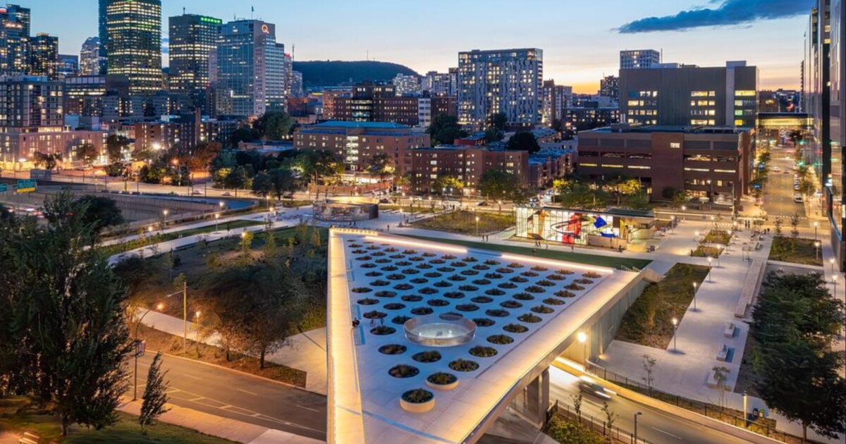 Montreal honors women with floating urban meadow