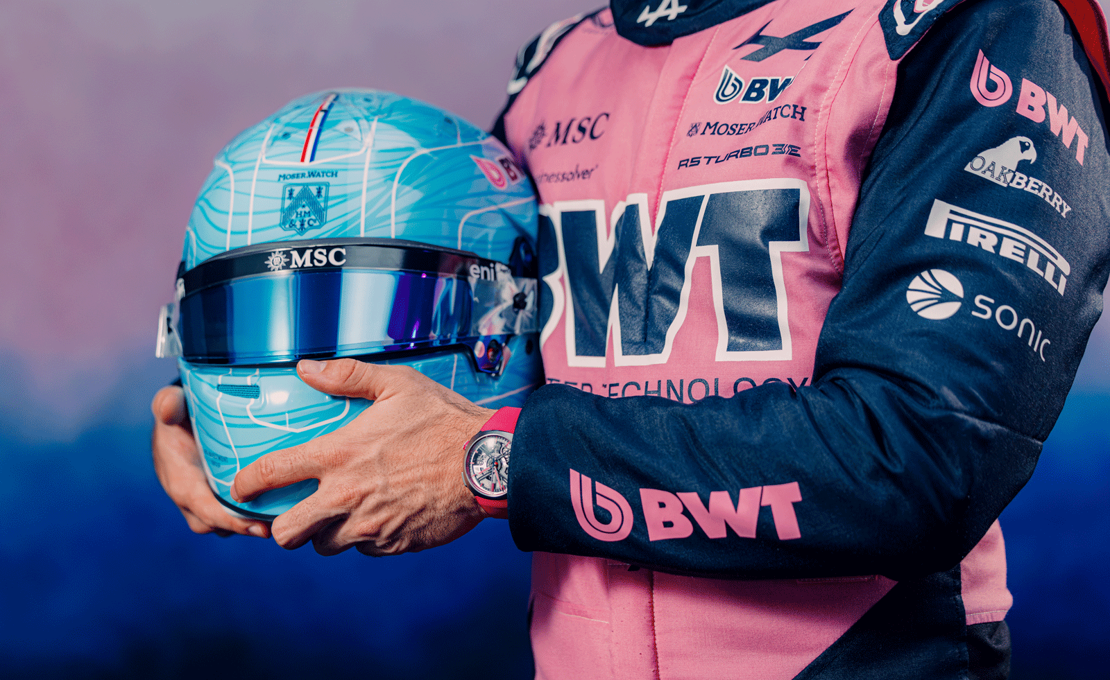 pink H Moser watches