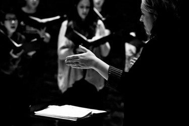 VCS Artistic Director Paula Kremer leads Brahms.