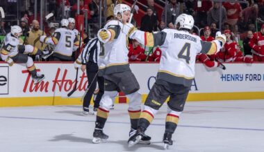 Golden Knights rally with 3 straight goals, defeat Red Wings in OT