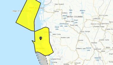 Strong wind warning for North Vancouver Island and coastal sections