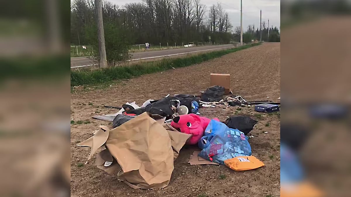 Ontario farmer tacks down Brampton family and returns their dumped garbage
