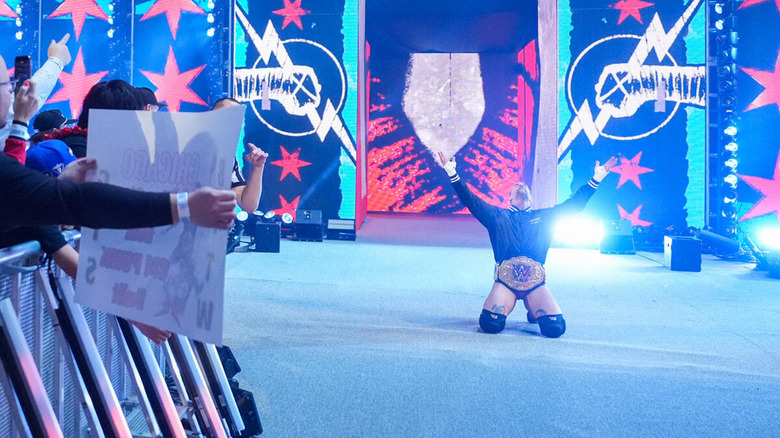 CM Punk makes an entrance