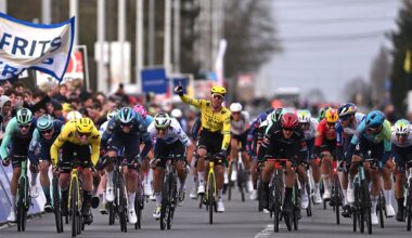 KUURNE, BELGIUM - MARCH 01: A general view of Matthew Brennan of Great Britain and Team Visma