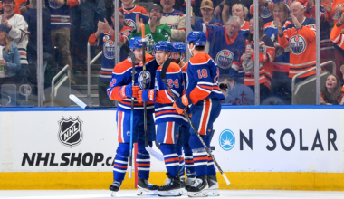 Oilers display balanced offense in win against Sharks