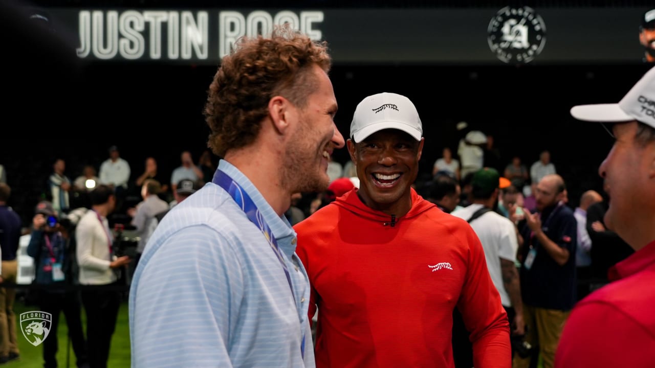 Tkachuk meets with Tiger Woods at TGL finals