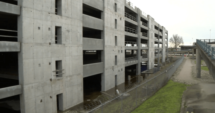 Vancouver airport parkade might never be finished, construction halted 6 years ago - BC