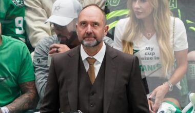 Apr 19, 2025; Dallas, Texas, USA; Dallas Stars head coach Peter DeBoer on the bench during the second period in game one of the first round of the 2025 Stanley Cup Playoffs against the Colorado Avalanche at American Airlines Center. Mandatory Credit: Raymond Carlin III-Imagn Images