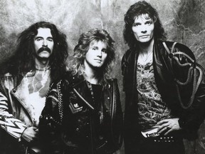 Triumph in the 1980s. Mike Levine, Rik Emmett and Gil Moore.