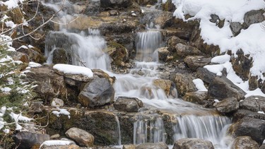 Th ever-flowing waters of O'Shaughnessy Creek west of Calgary, Ab., on Tuesday, April 7, 2026.
