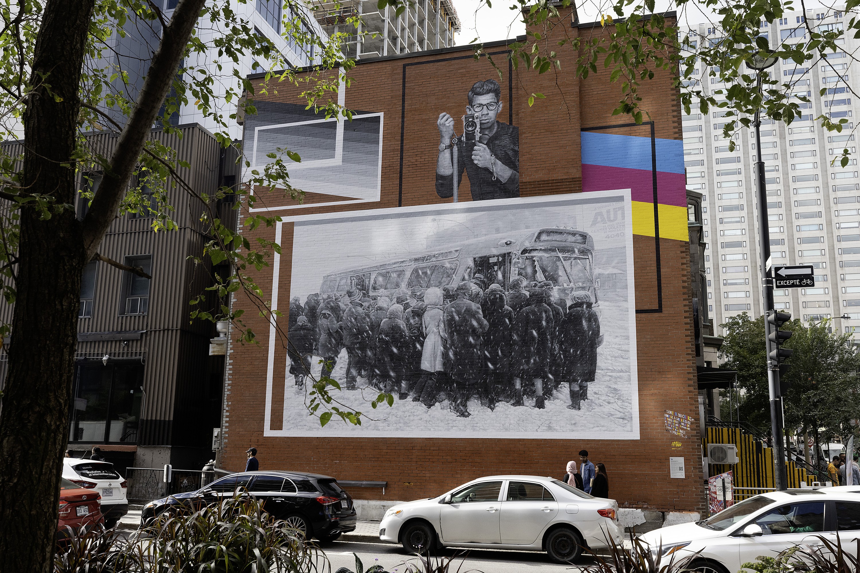 Mural honouring Gabor Szilasi in downtown Montreal