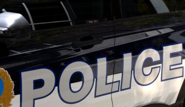 The side of a Montreal police car.