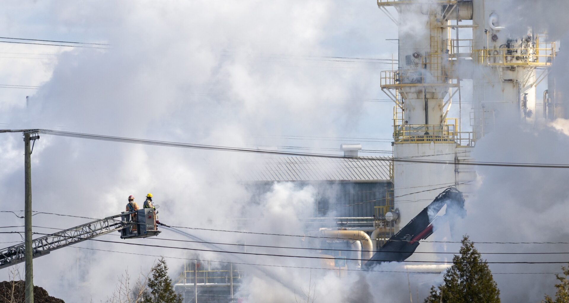Smoke from scrapyard fire