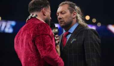 Kenny Omega and MJF stare each other down on AEW Dynamite.
