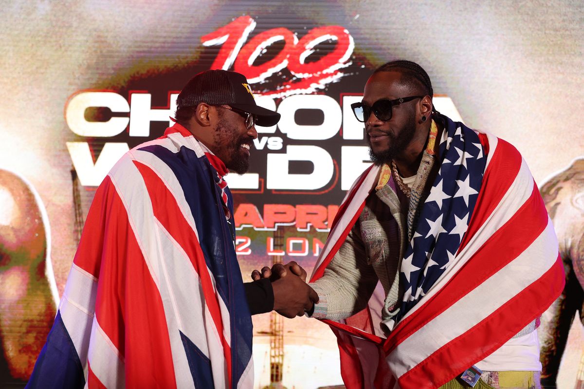 Derek Chisora and Deontay Wilder face off ahead of their fight