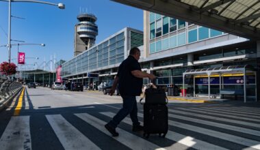 Section of Montreal airport drop-off area partially closed for parking lot renovation