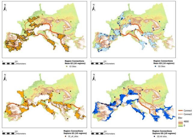 Ancient Human Populations Map