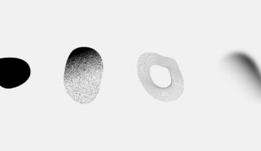 100 hand-traced coastal stones form a graphic identity system