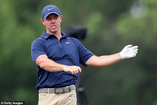 McIlroy is pictured on the day he told golf reporter Shipnuck to 'f*** off' at the US Open