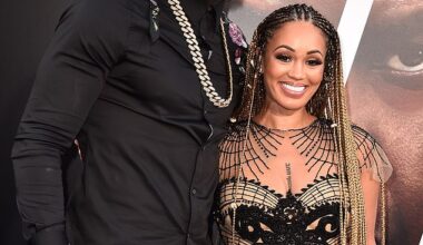 Deontay Wilder is accused of beating the son of his ex-fiancee, Telli Swift (right, in 2018)