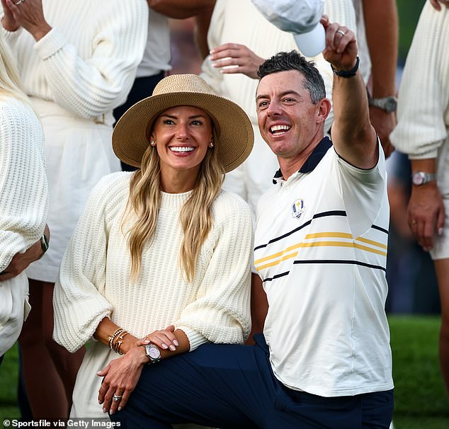 Rory McIlroy with wife Erica Stoll - the golfing great filed for divorce from her in May 2024