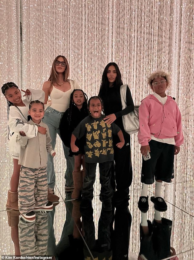 At the end of the month, the pair traveled to Tokyo alongside Kardashian's kids. During their trip, Kim's sister Khloe Kardashian also tagged along and brought her daughter True, seven, and son Tatum, three