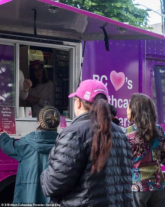 Taxpayer money was spent on the brand truck, 1,000 cups of coffee, 1,000 branded cups and napkins, location procurement and staffing