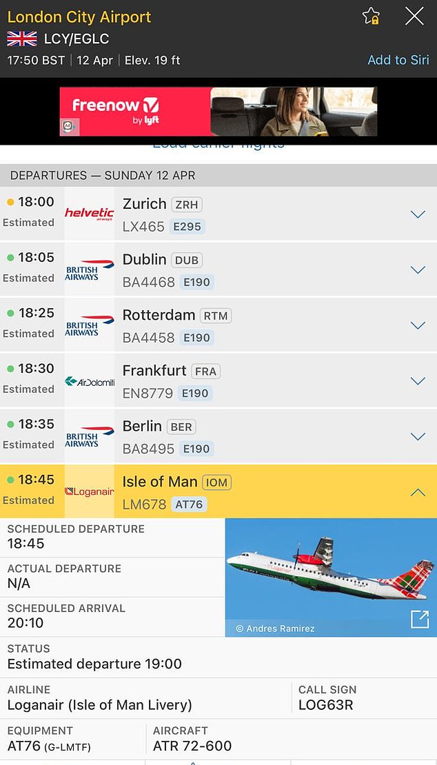 The Gypsy King was spotted on Sunday at London City Airport hopping on a Logan Air flight