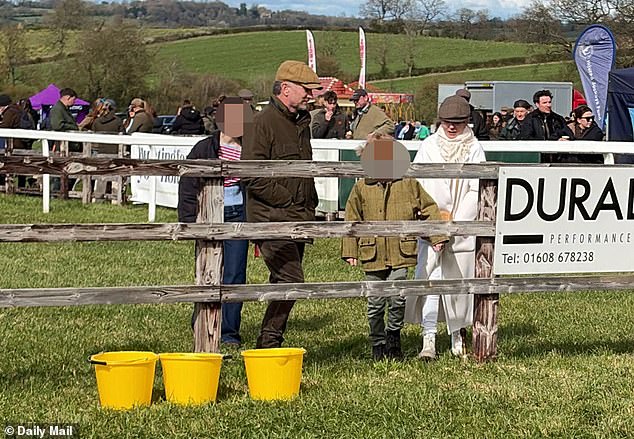 Geri stood out from other attendees in her attention-grabbing all-white ensemble