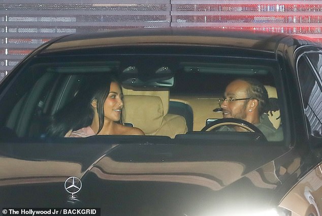 The celeb couple was seen driving in style, as Hamilton and Kardashian traveled to Nobu in a 2026 Mercedes-Maybach S 680 V12 Virgil Abloh